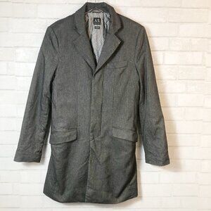 Armani Exchange Quilted Gray Midi Trench Coat Women's Size XS